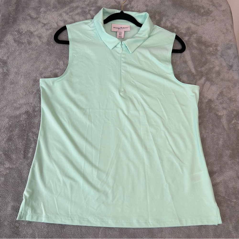 Tommy Bahama Golf Women’s Sleeveless Golf Polo Shirt Green Size Extra Large XL